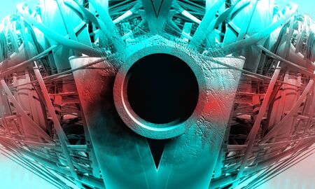 3D rendering of digital technology background