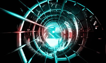 3D rendering of digital technology backgroundの写真素材