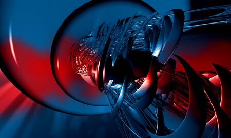 3D rendering of digital technology concept. Ready for bannerの写真素材