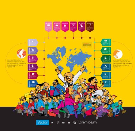 Business infographic layout. Design colorful presentation templates.のイラスト素材