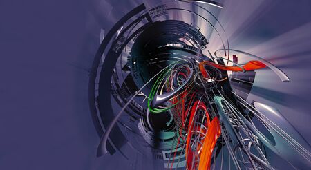 3D rendering of digital technology background