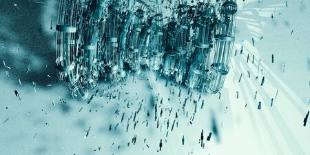 3D rendering of abstract technology concept backgroundの写真素材