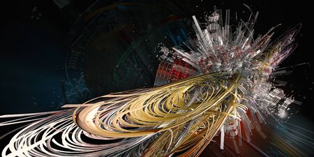 3D rendering of digital technology concept. Ready for banner