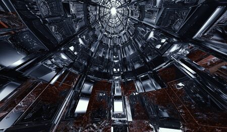 3D rendering of digital technology concept. Ready for bannerの写真素材