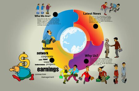 Business infographic layout. Design colorful presentation templates.のイラスト素材