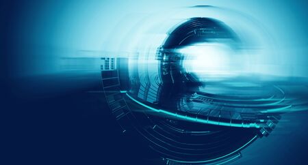 3D rendering of abstract technology digital hi tech concept
