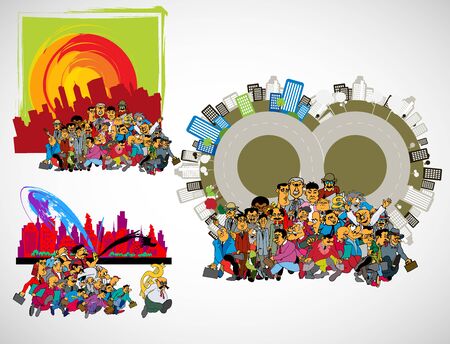 Businessman cartoon character, vector illustrationのイラスト素材