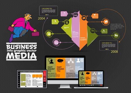 Modern infographic design with diagram and IT technologyのイラスト素材