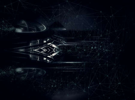 3D rendering of futuristic background