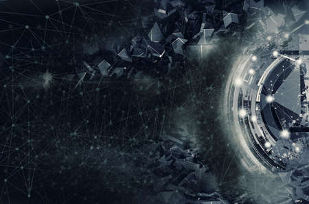 3D rendering of futuristic background