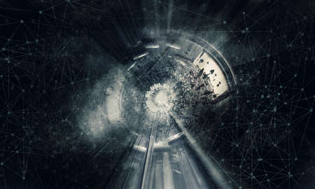 3D rendering of futuristic backgroundの写真素材