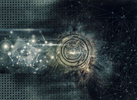 3D rendering of futuristic backgroundの写真素材