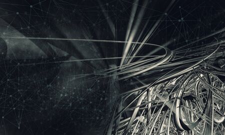 3D rendering of digital technology background