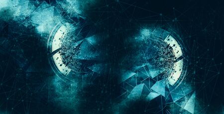3D rendering of digital technology concept. Ready for banner