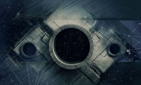 3D rendering of abstract technology concept background