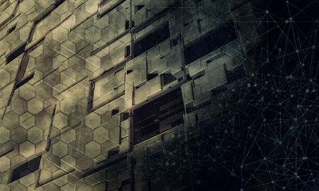 3D rendering of abstract technology digital hi tech background