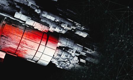3D rendering of digital technology background