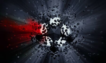 3D rendering of abstract technology digital hi tech background