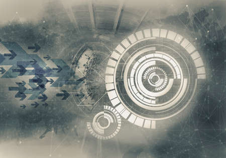 3D rendering of digital technology concept ready for banner backgroundの写真素材