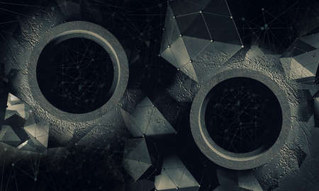 3D rendering of digital technology concept ready for banner backgroundの写真素材