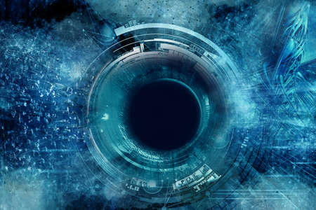 3D rendering of digital technology concept ready for banner backgroundの写真素材