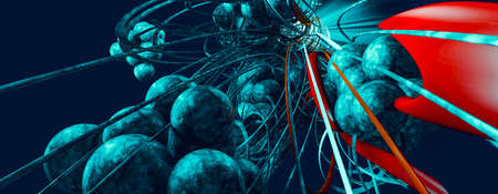 3D rendering of abstract technology concept background