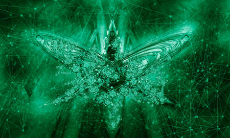 3D rendering of abstract technology concept backgroundの写真素材