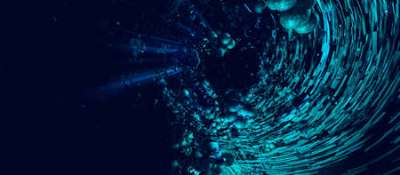 3D rendering of digital technology background