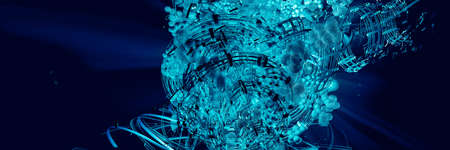 3D rendering of digital technology background