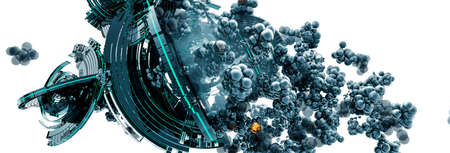 3D rendering of digital technology background