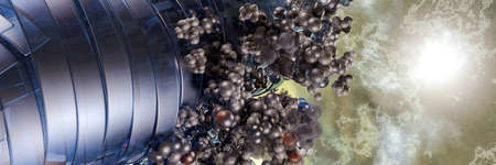 3D rendering of digital technology background