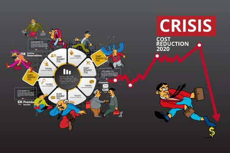 Infographics elements for digital corporate brochures. Vector business conceptのイラスト素材