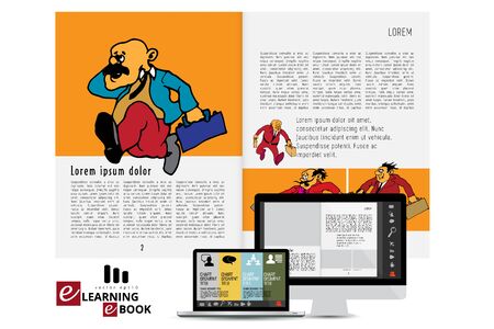 Brochure template flyer background for business designのイラスト素材