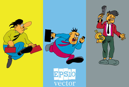 Businessman cartoon character, vector illustrationのイラスト素材