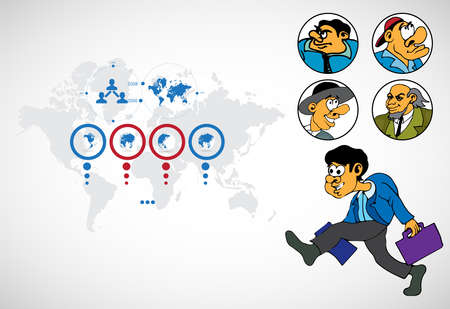 Vector illustrations of modern info graphics. Use in website, corporate report or presentationのイラスト素材