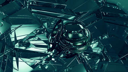 3d illustartion of science technology concept. Communication network