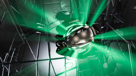 3D rendering of abstract technology conceptの写真素材