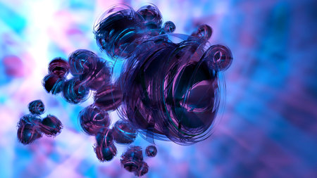 3D rendering of abstract technology conceptの写真素材