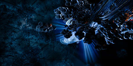 3d illustartion of science technology concept. Communication network