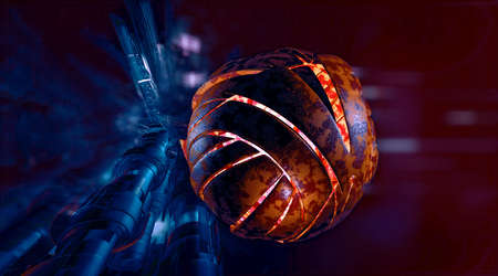 3d illustartion of innovation technology background ready for website banner or poster