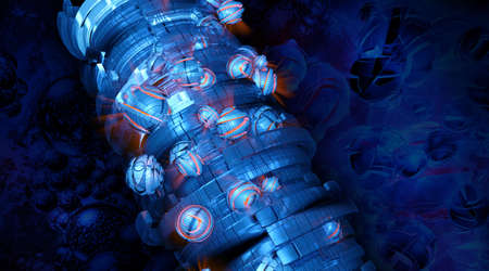 3d illustartion of innovation technology background ready for website banner or poster