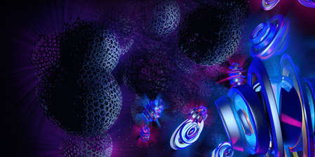 3d illustartion of innovation technology background ready for website banner, poster or roll up