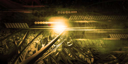 3d illustartion of innovation technology background ready for website banner, poster or roll up