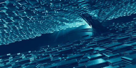 3D rendering of abstract technology conceptの写真素材