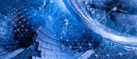 3D rendering of abstract technology conceptの写真素材