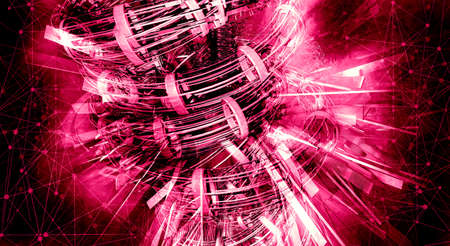 3D rendering of abstract technology conceptの写真素材