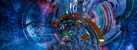 3D rendering of abstract technology conceptの写真素材