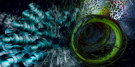 Abstract technology concept background, 3D illustration