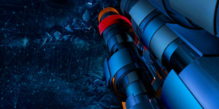 Abstract technology concept background, 3D illustration