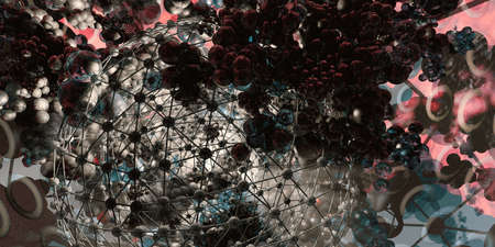 Big data connection complex. Data visual concept. Graphic abstract background. 3d illustartion